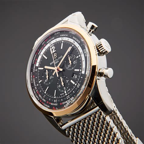 breitling transocean 38 gold|breitling transocean unitime pilot.